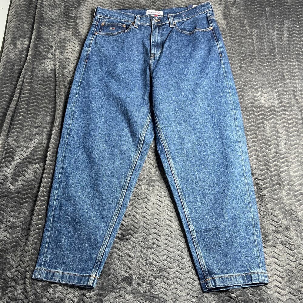 Tommy Hilfiger Women Jean 33x32 Denim Mom Bax Tapered Loose Fit NWT